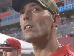 Former Marine Josh Frey, who gave the Bucs one of his two Purple Heart medals - josh-frey