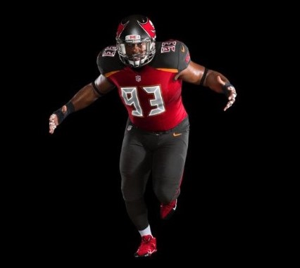 bucs all red jersey